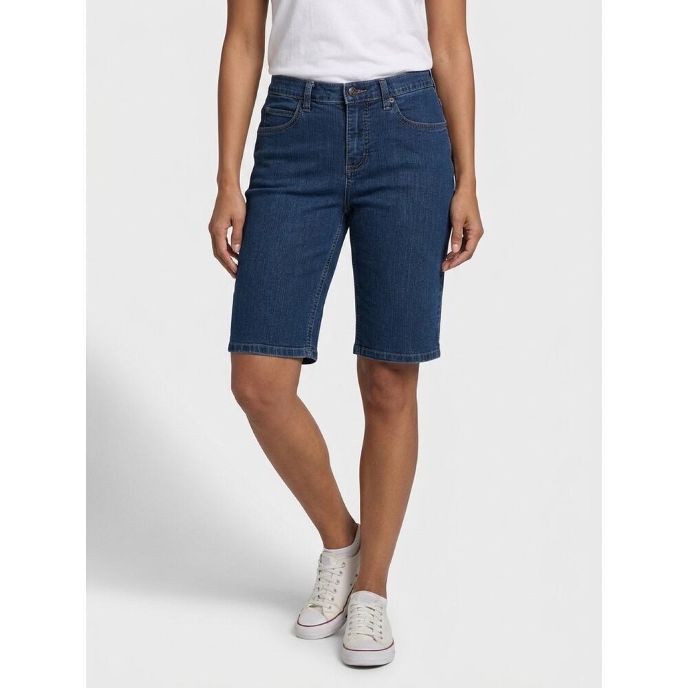 Cotton denim bermuda shorts, Lee, high-rise fit size 4